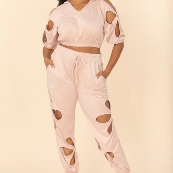 Hoodie Flower Cut-Out Set - Picture 8 of 11